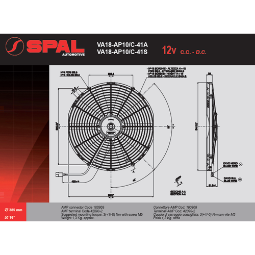 VA18-AP10/C-41S SPAL Ventilátor